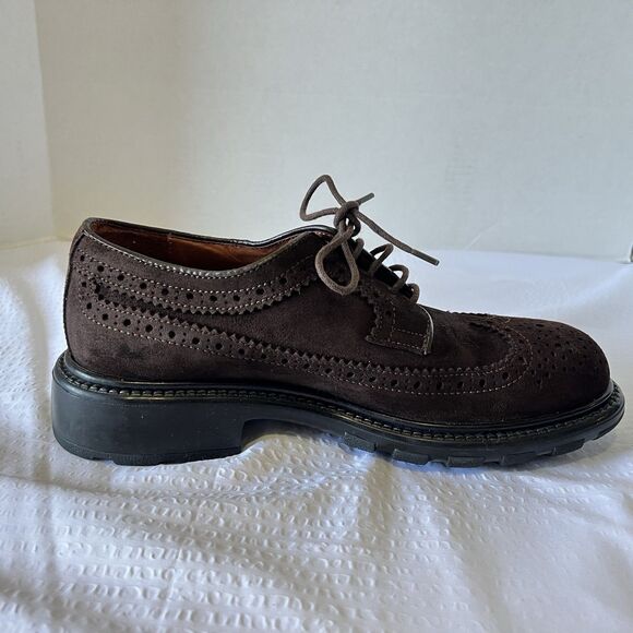 Men\'s Banana Republic Brown Italian Suede Loafers Oxfords Dress Shoes